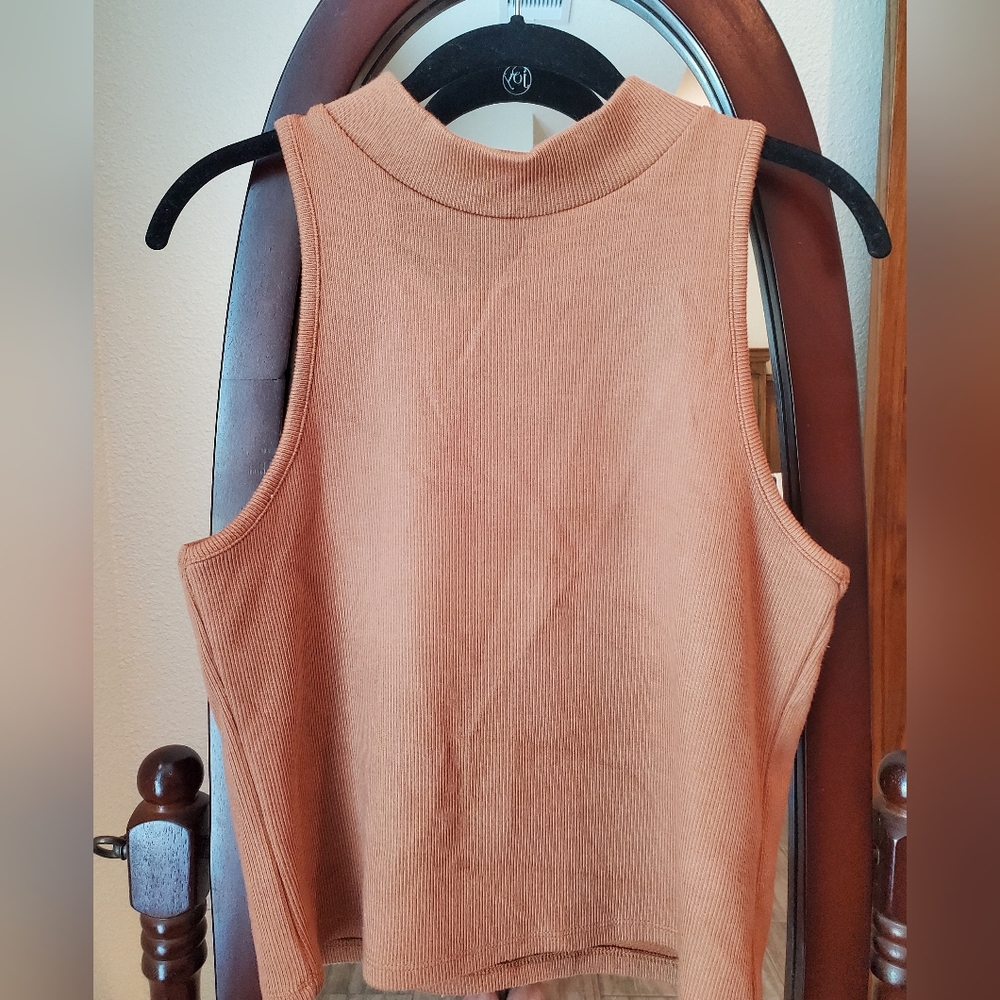 a new day Mock Neck Ribbed Tank Top